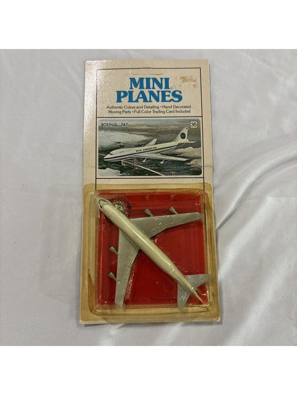 BACHMANN MINI PLANE #35 BOEING PAN AM 747, Toy Model 5” Taiwan, Sealed New